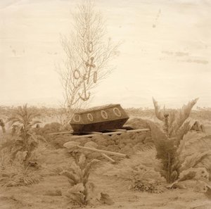 Sarg auf einem frischen Grab von Caspar David Friedrich