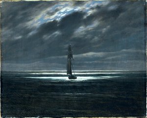 Seestück bei Mondschein von Caspar David Friedrich