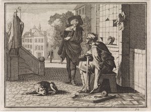 Armer Schuster im Gespräch mit einem reichen Mann von Caspar Luyken