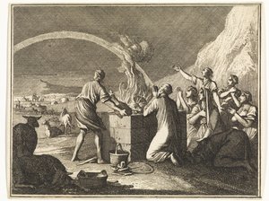 Opfer von Noah nach der Sintflut