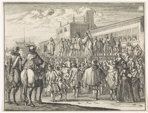 Öffentliche Rede von Meister Godefroy Bousart in Arras von Caspar Luyken