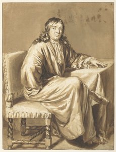 Porträt von Cornelis de Man von Caspar Netscher