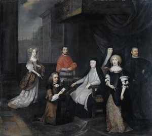 Empfang des Botschafters van Beverningk durch Königin Maria-Anna von Österreich