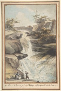 Eine Brücke über die Aar, am Fuße des Grimsel, im Kanton Bern, ca. 1775 von Caspar Wolf