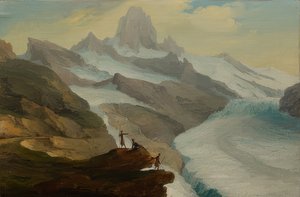 Blick von der Bänisegg über den Unteren Grindelwaldgletscher von Caspar Wolf