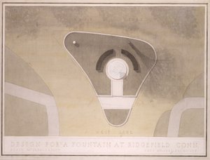 (Entwurf für Brunnen, Ridgefield, Connecticut) von Cass Gilbert