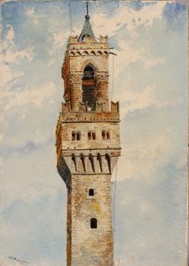 Turm des Palazzo Vecchio, Florenz, Italien, 1880 von Cass Gilbert