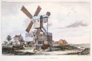 Bockwindmühle, Wimbledon Common, nahe London, ca. 1840