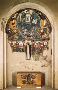 Christus in Herrlichkeit, aus der Kirche San Clemente de Tahull, Lerida, Spanien (Fresko)