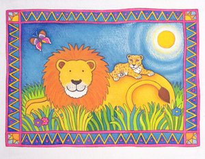 Löwe in der Sonne, 1997 von Cathy Baxter