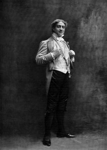 Französischer Komiker Max Dearly (1874-1943) als Tourillon in der Operette "Die Fledermaus" in Paris, Foto von Cautin und Berger aus der französischen Zeitung "Le Theatre", Mai 1904