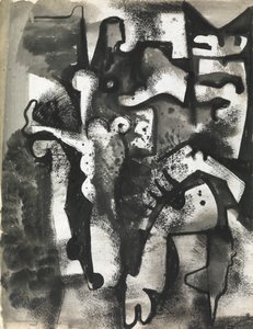Figurenkomposition, um 1951 von Caziel Caziel