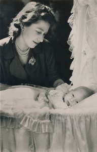 Prinzessin Elizabeth mit ihrem Säuglingssohn Prinz Charles, 1948 von Cecil Beaton