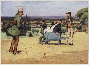Illustration für „The Pickwick Papers“ von Cecil Aldin (Farblithografie)