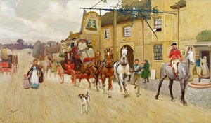 Die Große Nordstraße, Die Glocke in Stilton von Cecil Charles Windsor Aldin