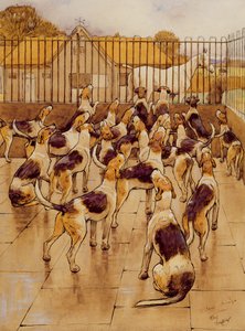 Die Hunde begannen plötzlich im Chor zu heulen von Cecil Charles Windsor Aldin