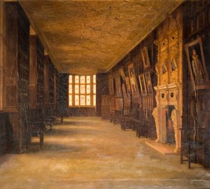 Ansicht der langen Galerie in Aston Hall, 1870-1880 von Cecilia C Foster