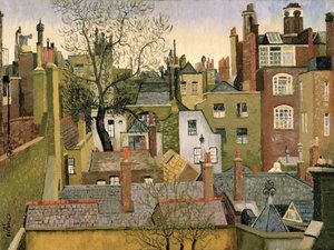 Aus einem Fenster in der Brook Street 45, London, W1 von Cedric Morris