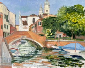 Abendsonnenlicht in Dorsoduro, Venedig 2025 von Celia Montague