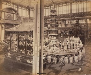 Ansicht des chinesischen Hofes, Hauptgebäude, Centennial Exhibition, Philadelphia