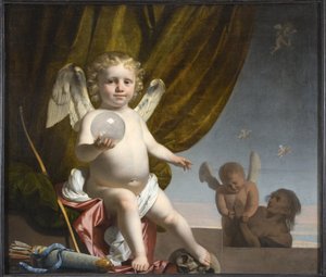 Amor hält eine Glaskugel, 1650-1660