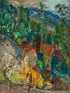 Stadtansicht mit Zypressen, Südfrankreich von Chaim Soutine