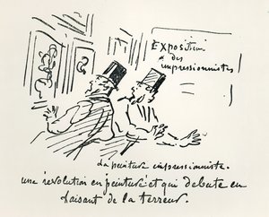 Karikatur Der Ersten Impressionistischen Ausstellung In