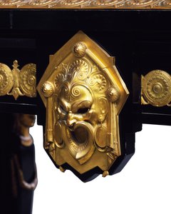 Napoleon III Tisch, entworfen von Jean Brandely, Marketerie von E. Varlot, Paris, ca. 1850-75