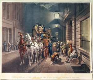 Königliche Postkutschen starten vom Postamt, Lombard Street von Charles Hunt