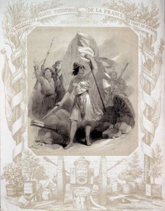 Allegorie auf die patriotischen Lieder Frankreichs. Zeichnung von Bour (19. Jahrhundert)