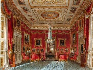 Das Rose Satin Drawing Room, Carlton House, aus 