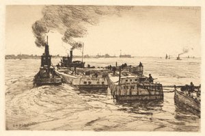 Kanalboote und Schlepper