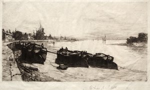 Schlammboote auf der Themse, 1883 von Charles Adams Platt