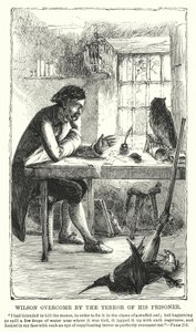 Wilson überwältigt von der Angst seines Gefangenen (Gravur) von Charles Altamont Doyle