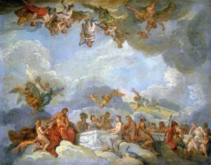 Die Einführung des Ganymed in den Olymp von Charles Amedee Philippe van Loo