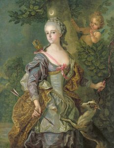 Luise Henriette Wilhelmine von Anhalt-Dessau (1750-1811) als Diana, 1765 von Charles Amedee Philippe van Loo
