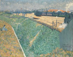 Die Westbahn bei ihrem Ausgang aus Paris, 1886