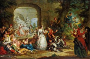 Roland und die Hochzeit von Angelique von Charles Antoine Coypel