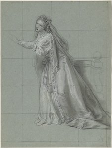 Studie einer Frau (Rodugune), nach links gewandt von Charles Antoine Coypel