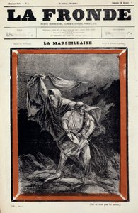 La Marseillaise, erschienen in der Zeitung La Sling. Gravur von Charles Auguste Dit Montbard Loye