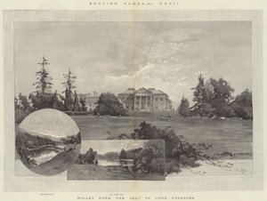 Englische Häuser, Willey Park, der Sitz von Lord Forester von Charles Auguste Loye