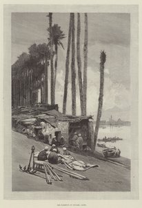Der Hafen von Boulak, Kairo von Charles Auguste Loye