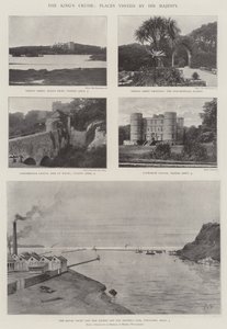 Die Kreuzfahrt des Königs, besuchte Orte von Seiner Majestät von Charles Auguste Loye