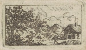 Landschaft mit Haus