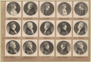 Saint-Mémin Sammlung von Porträts, Gruppe 19 von Charles B. J. Févret de Saint Mémin