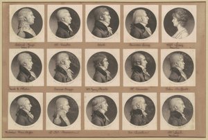 Saint-Mémin Sammlung von Porträts, Gruppe 23 von Charles B. J. Févret de Saint Mémin