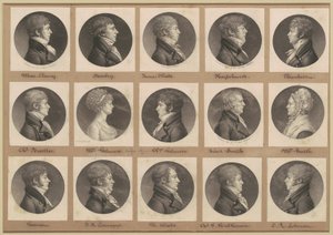 Saint-Mémin Sammlung von Porträts, Gruppe 25 von Charles B. J. Févret de Saint Mémin