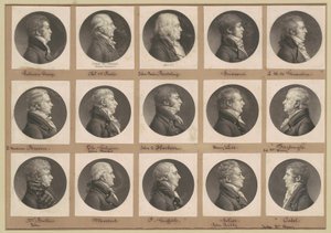 Saint-Mémin Sammlung von Porträts, Gruppe 37 von Charles B. J. Févret de Saint Mémin
