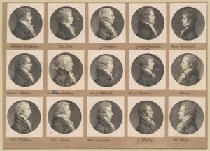 Saint-Mémin Sammlung von Porträts, Gruppe 40 von Charles B. J. Févret de Saint Mémin
