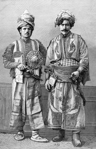 Kurden von Hazou. Gravur von Barban nach Fotografie.